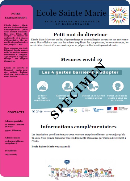 flyer école