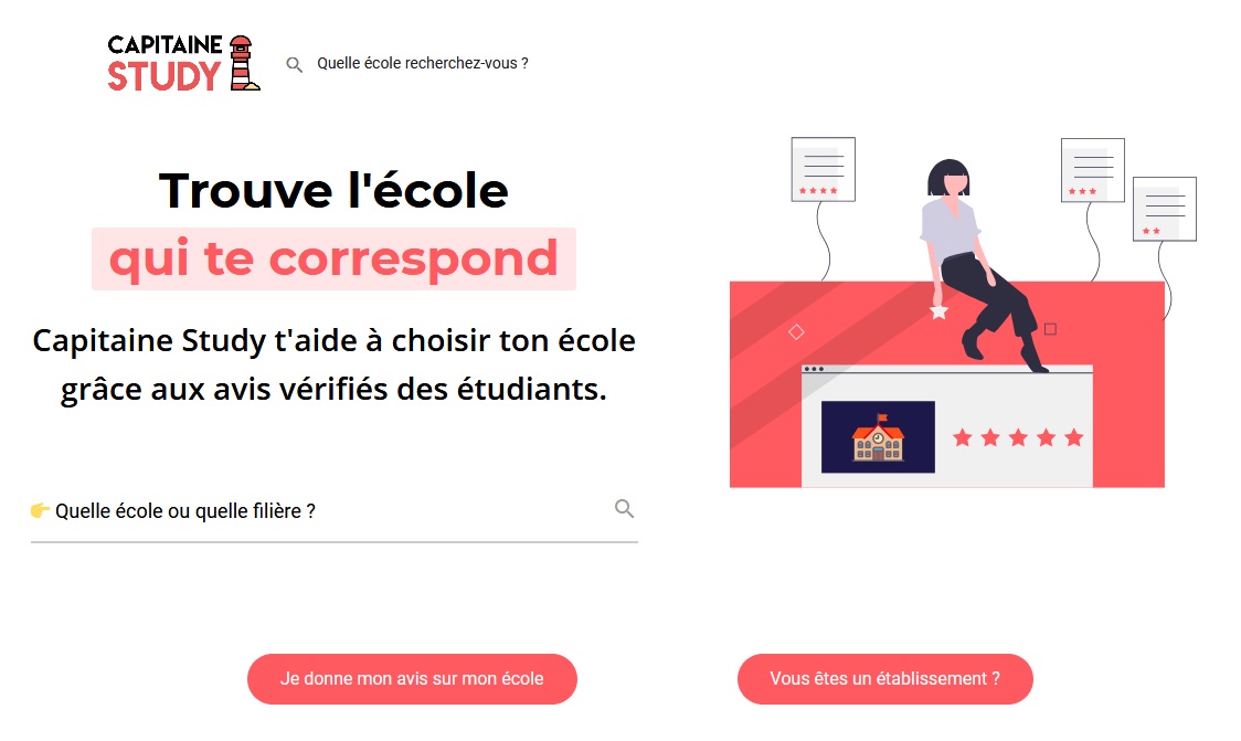 Capitaine Study, le comparateur d'écoles privées de l'enseignement supérieur